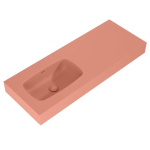 ELITA DIMPLE umywalka marmurowa lewa 120 cm, terra pink mat
