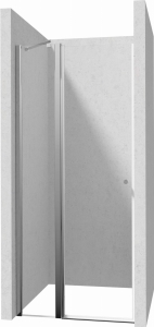 DEANTE drzwi uchylne KERRIA PLUS chrom 100 cm z powłoką, szkło totalwhite chrom