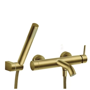 FERRO CIRICULUS bateria wannowo-prysznicowa ścienna złoty szczotkowany