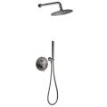 FERRO CIRICULUS zestaw prysznicowy podtynkowy z baterią i deszczownicą gun metal