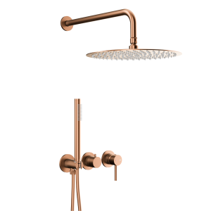 KFA MOZA zestaw prysznicowy podtynkowy z baterią i deszczownicą brushed rose gold