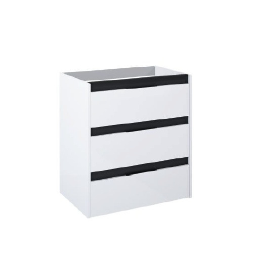 ROCA ALPINE szafka podumywalkowa 70 cm wisząca biały połysk / czarny 