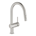 GROHE MINTA bateria kuchenna stojąca z wyciągną wylewką stal nierdzewna 