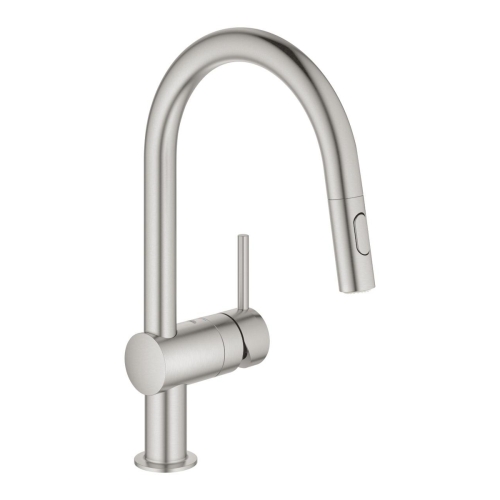 GROHE MINTA bateria kuchenna stojąca z wyciągną wylewką stal nierdzewna 