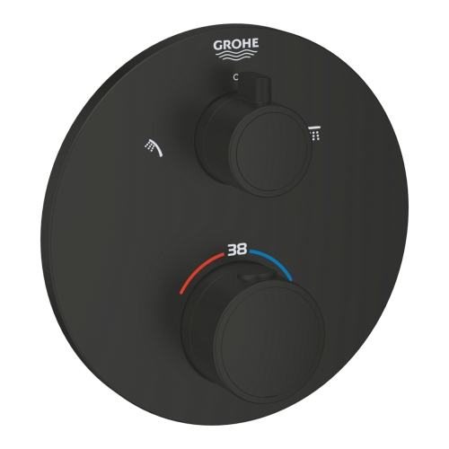 GROHE GROHTHERM bateria prysznicowa podtynkowa z termostatem matte black