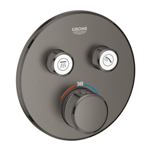 GROHE GROHTHERM SMARTCONTROL bateria wannowo- prysznicowa podtynkowa z termostatem brushed hard graphite 