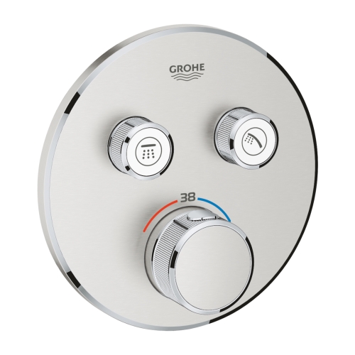 GROHE GROHTHERM SMARTCONTROL bateria wannowo- prysznicowa podtynkowa z termostatem stal nierdzewna 