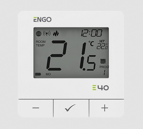 ENGO Regulator temperatury E40-230W programowalny biały