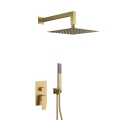 KFA LOGON zestaw prysznicowy podtynkowy z baterią i deszczownicą brushed light gold