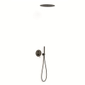 TRES STUDY zestaw natryskowy podtynkowy z baterią i deszczownicą czarny brąz