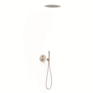 TRES STUDY zestaw prysznicowy podtynkowy z baterią i deszczownicą stal