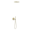 TRES STUDY zestaw natryskowy podtynkowy z baterią i deszczownicą złoty lava