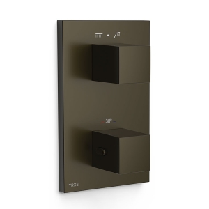 TRES MONT BLANC THERM-BOX bateria wannowo-prysznicowa termostatyczna podtynkowa czarny brąz 