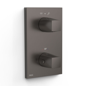 TRES THERM-BOX bateria wannowo-prysznicowa termostatyczna podtynkowa grafit
