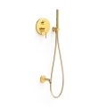 TRES STUDY zestaw wannowo-prysznicowy podtynkowy z baterią i wylewką 24-K złoto