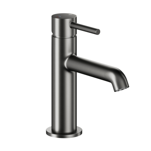 KFA MOZA MINI GUN METAL GREY bateria umywalkowa stojąca z korkiem gun metal grey