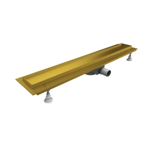 SCHEDPOL BASE-LOW GOLD odpływ liniowy ze złotą maskownicą, 700 mm