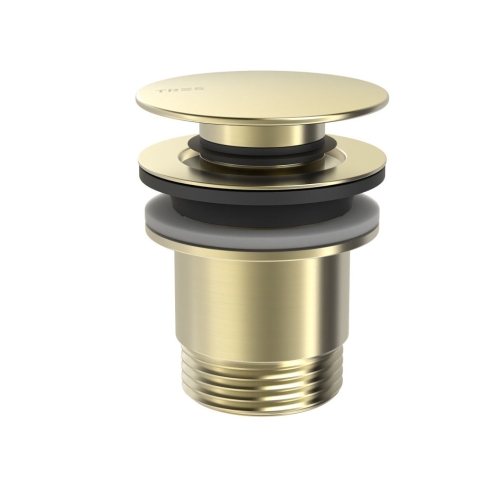 TRES spust umywalkowy złoty cava