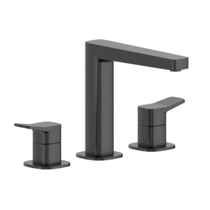 KFA MALAGA bateria umywalkowa stojąca 3-otworowa czarny mat 