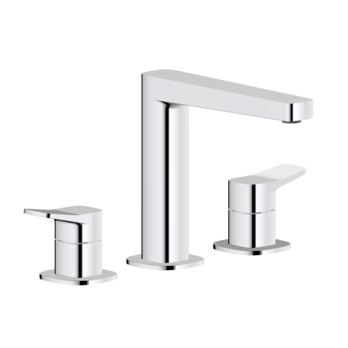 KFA MALAGA bateria umywalkowa stojąca 3-otworowa chrom