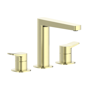 KFA MALAGA bateria umywalkowa stojąca 3-otworowa brushed light gold