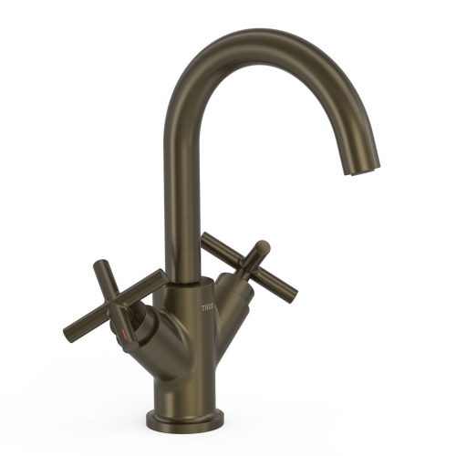 TRES MONT BLANC bateria umywalkowa stojąca czarny brąz