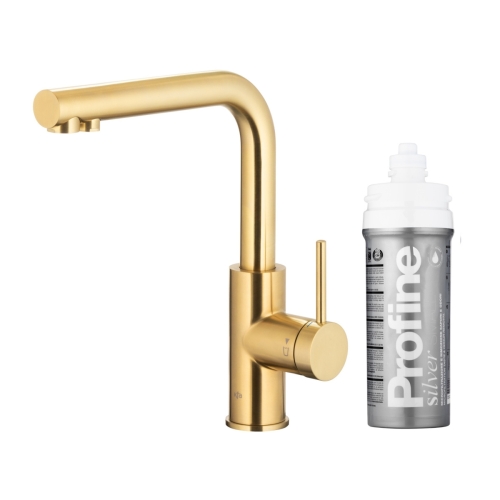 KFA DUERO PURE BASIC bateria kuchenna stojąca z filtrem PROFINE SILVER S brushed light gold