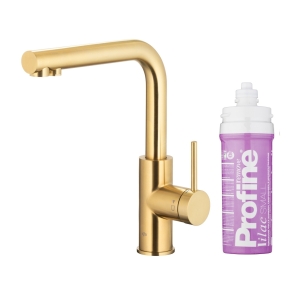 KFA DUERO PURE BASIC bateria kuchenna stojąca z filtrem PROFINE LILAC S brushed light gold