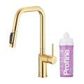 KFA DUERO PURE STYLE pull-out bateria kuchenna stojąca z filtrem PROFINE LILAC S brushed light gold