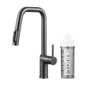 KFA DUERO PURE STYLE pull-out bateria kuchenna stojąca z filtrem PROFINE SILVER S gun metal grey