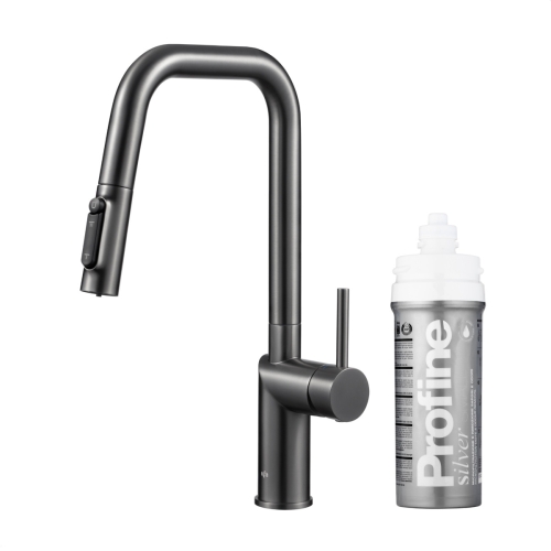 KFA DUERO PURE STYLE pull-out bateria kuchenna stojąca z filtrem PROFINE SILVER S gun metal grey