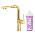 KFA DUERO PURE MOVE pull-out bateria kuchenna stojąca z filtrem PROFINE LILAC S brushed light gold