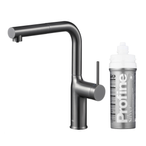KFA DUERO PURE MOVE pull-out bateria kuchenna stojąca z filtrem PROFINE SILVER S gun metal grey