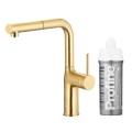 KFA DUERO PURE MOVE pull-out bateria kuchenna stojąca z filtrem PROFINE SILVER S brushed light gold