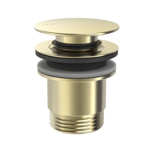 TRES spust umywalkowy klik-klak złoty cava