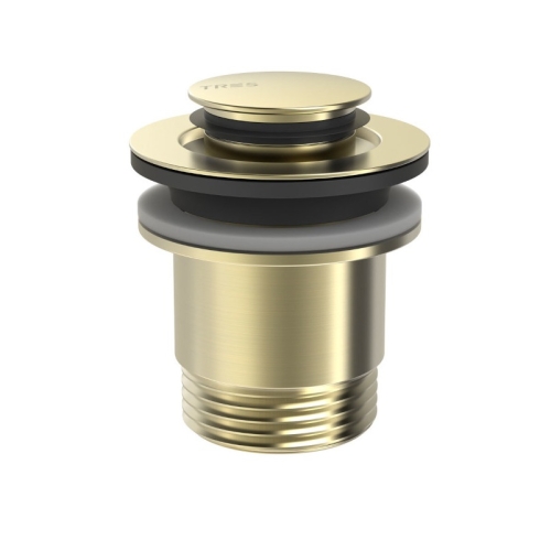 TRES spust umywalkowy klik-klak złoty cava