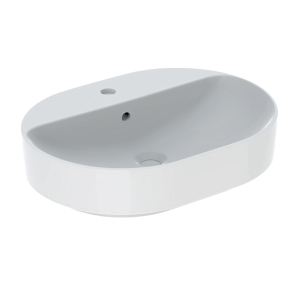 GEBERIT VARIFORM umywalka nablatowa eliptyczna 60x45 cm biała