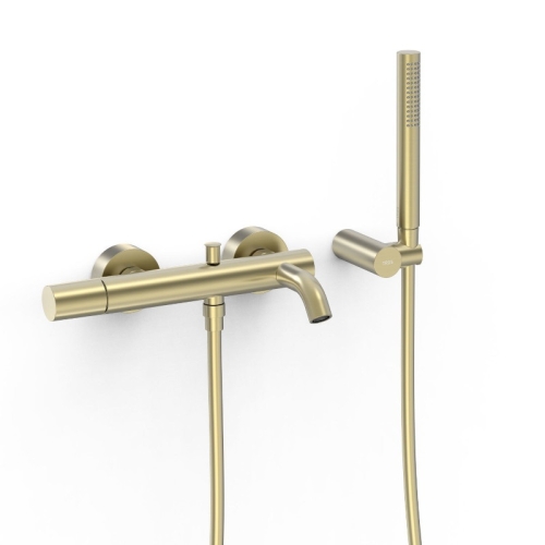 TRES STUDY bateria wannowo-prysznicowa ścienna złoty cava