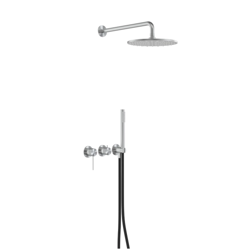 KFA MOZA 316L zestaw prysznicowy podtynkowy z baterią i deszczownicą stal nierdzewna