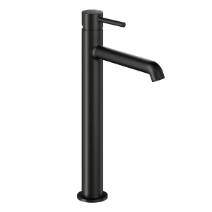 KFA MOZA MINI bateria umywalkowa stojąca wysoka z korkiem klik-klak czarny mat