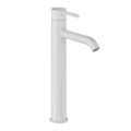 KFA MOZA bateria umywalkowa stojąca wysoka z korkiem klik-klak biały mat