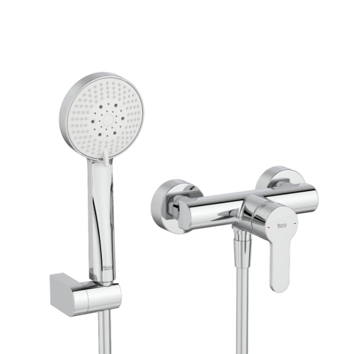 ROCA L20 bateria natryskowa naścienna chrom