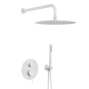 KFA MOZA zestaw prysznicowy podtynkowy z baterią i deszczownicą biały mat