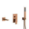 KFA LOGON zestaw wannowo-prysznicowy podtynkowy z baterią brushed rose gold 