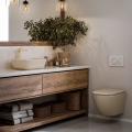 INVENA TAVRO miska WC wisząca z deską wolnoopadająca cappuccino