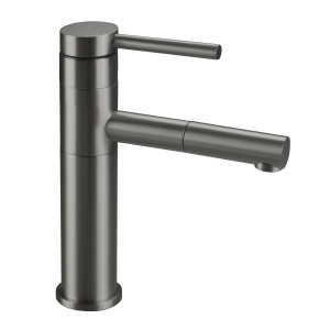 DEANTE ORA bateria umywalkowa stojąca z wyciąganą wylewką titanium
