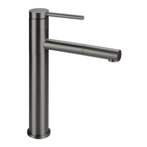 DEANTE ORA bateria umywalkowa stojąca wysoka z wyciąganą wylewką titanium