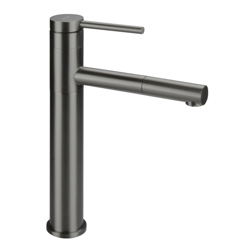 DEANTE ORA bateria umywalkowa stojąca z wyciąganą wylewką titanium