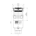 MCALPINE młynek do odpadów PERFECT GRIND SLIM moc 0,5 KM poj 857 ml