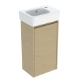 GEBERIT SELNOVA SQUARE zestaw umywalka z szafką 36 cm dąb naturalny